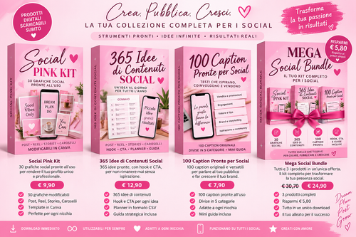 SOCIAL PINK KIT – La tua collezione completa per i social