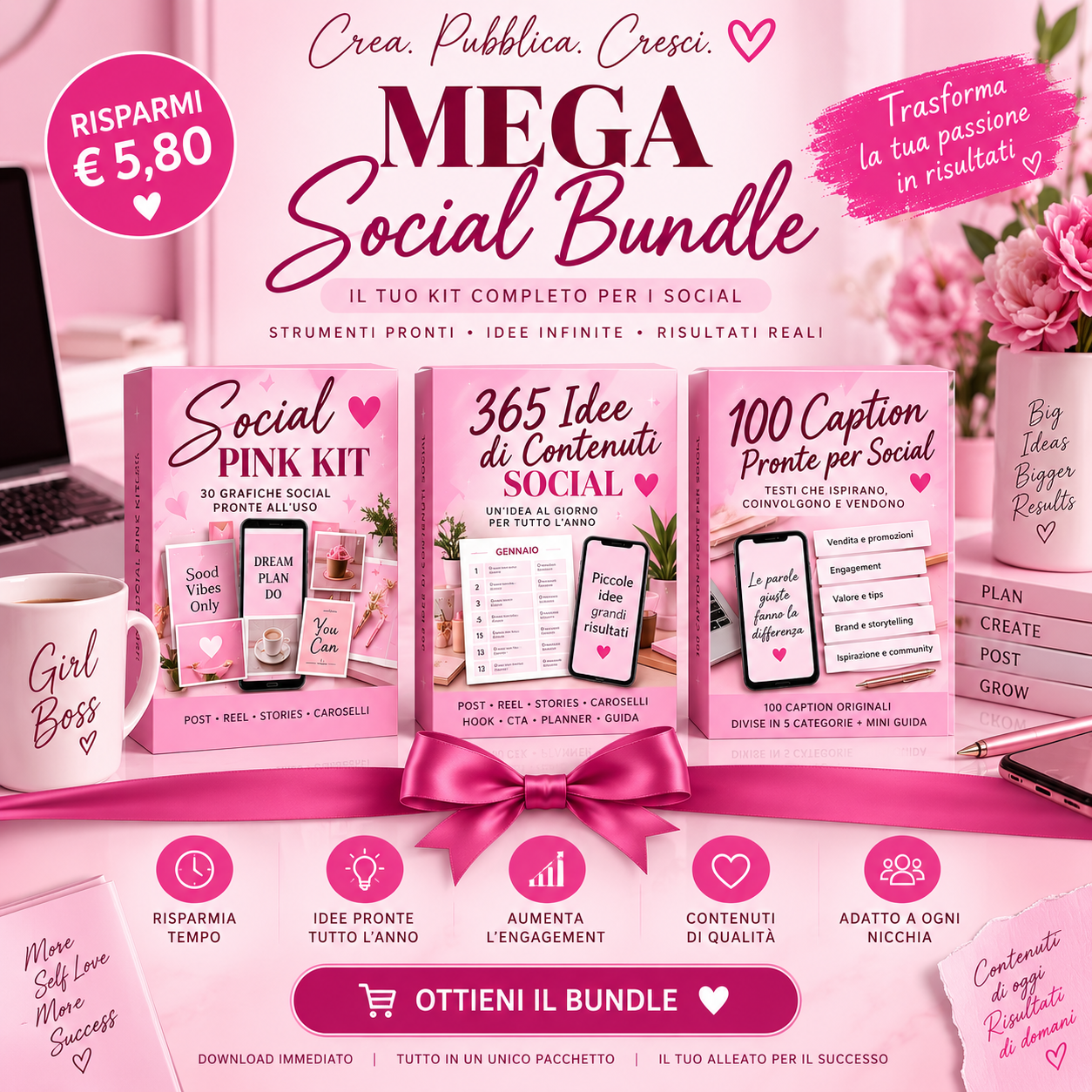 MEGA SOCIAL BUNDLE – Kit Completo per i Social